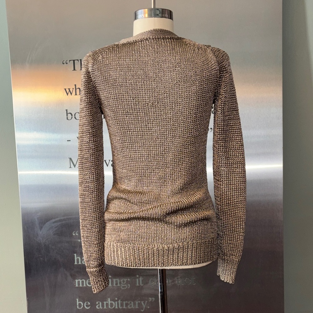J. Crew Taupe Knit V-Neck Button Front Cardigan XS: Like new! - Picture 8 of 8